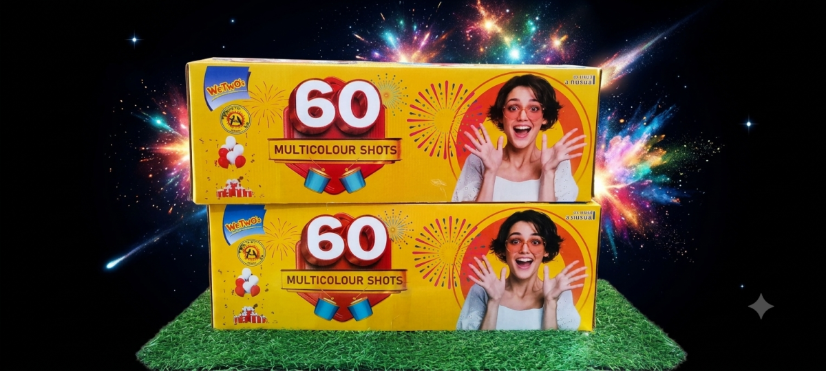 60 Shot Multicolour with Crackling